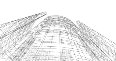 soyut mimari duvar kağıdı tasarımı, dijital konsept arkaplan