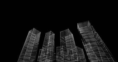 soyut mimari duvar kağıdı tasarımı, dijital konsept arkaplan