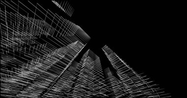 soyut mimari duvar kağıdı tasarımı, dijital konsept arkaplan