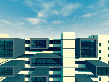 soyut mimari duvar kağıdı tasarımı, dijital konsept arkaplan