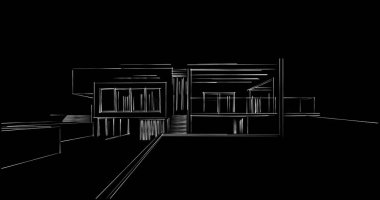 soyut mimari duvar kağıdı tasarımı, dijital konsept arkaplan