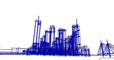 soyut mimari duvar kağıdı tasarımı, dijital konsept arkaplan