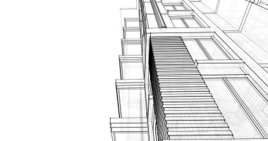 soyut mimari duvar kağıdı tasarımı, dijital konsept arkaplan