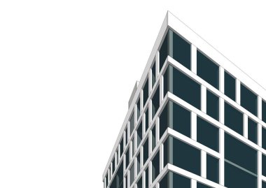 Mimari sanat konseptinde soyut çizgiler, minimum geometrik şekiller. 