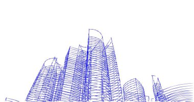 soyut mimari duvar kağıdı tasarımı, dijital konsept arkaplan