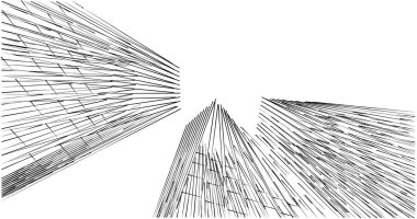 soyut mimari duvar kağıdı tasarımı, dijital konsept arkaplan