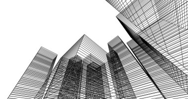 soyut mimari duvar kağıdı tasarımı, dijital konsept arkaplan