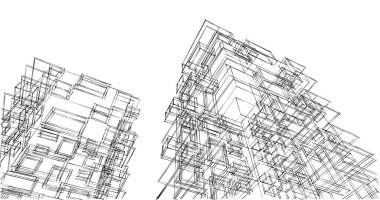 soyut mimari duvar kağıdı tasarımı, dijital konsept arkaplan