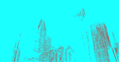 Mimari sanat konseptinde soyut çizgiler, minimum geometrik şekiller. 