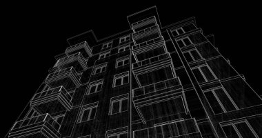 soyut mimari duvar kağıdı tasarımı, dijital konsept arkaplan