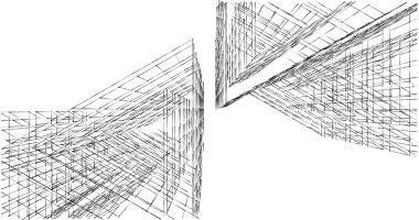 soyut mimari duvar kağıdı tasarımı, dijital konsept arkaplan