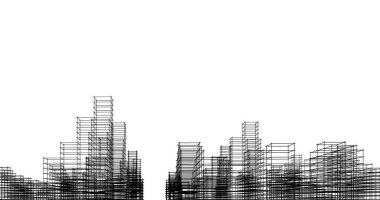 soyut mimari duvar kağıdı tasarımı, dijital konsept arkaplan