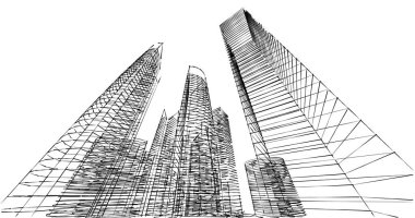 soyut mimari duvar kağıdı tasarımı, dijital konsept arkaplan