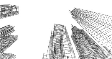 soyut mimari duvar kağıdı tasarımı, dijital konsept arkaplan