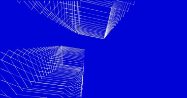 Mimari sanat konseptinde soyut çizgiler, minimum geometrik şekiller. 