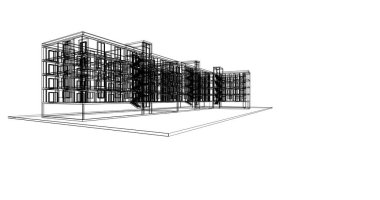soyut mimari duvar kağıdı tasarımı, dijital konsept arkaplan