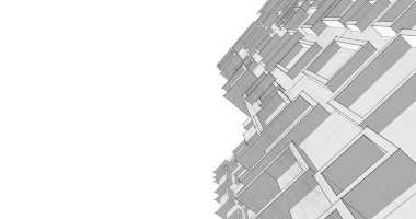 soyut mimari duvar kağıdı tasarımı, dijital konsept arkaplan