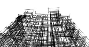 soyut mimari duvar kağıdı tasarımı, dijital konsept arkaplan