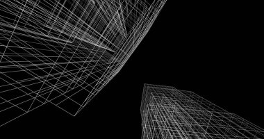 soyut mimari duvar kağıdı tasarımı, dijital konsept arkaplan