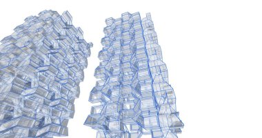 soyut mimari duvar kağıdı tasarımı, dijital konsept arkaplan