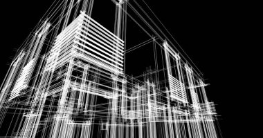 soyut mimari duvar kağıdı tasarımı, dijital konsept arkaplan