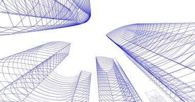 soyut mimari duvar kağıdı tasarımı, dijital konsept arkaplan