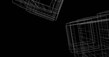 soyut mimari duvar kağıdı tasarımı, dijital konsept arkaplan