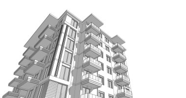 soyut mimari duvar kağıdı tasarımı, dijital konsept arkaplan