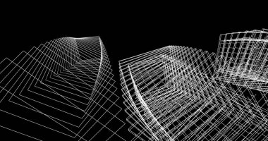 soyut mimari duvar kağıdı tasarımı, dijital konsept arkaplan