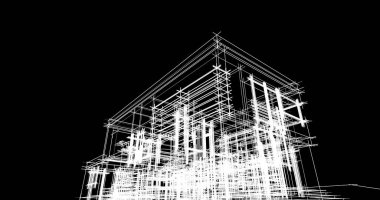 soyut mimari duvar kağıdı tasarımı, dijital konsept arkaplan