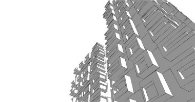 soyut mimari duvar kağıdı tasarımı, dijital konsept arkaplan