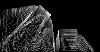 soyut mimari duvar kağıdı tasarımı, dijital konsept arkaplan