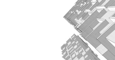 soyut mimari duvar kağıdı tasarımı, dijital konsept arkaplan