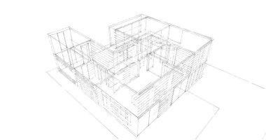 soyut mimari duvar kağıdı tasarımı, dijital konsept arkaplan