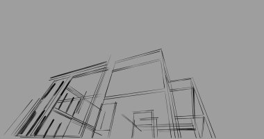 soyut mimari duvar kağıdı tasarımı, dijital konsept arkaplan