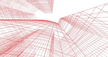 soyut mimari duvar kağıdı tasarımı, dijital konsept arkaplan