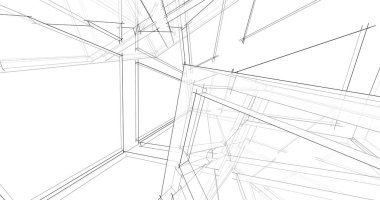 soyut mimari duvar kağıdı tasarımı, dijital konsept arkaplan