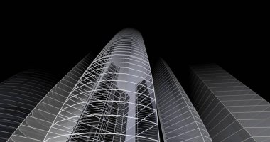 soyut mimari duvar kağıdı tasarımı, dijital konsept arkaplan