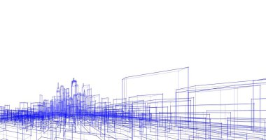 soyut mimari duvar kağıdı tasarımı, dijital konsept arkaplan