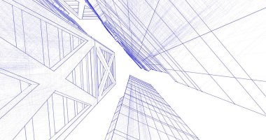 soyut mimari duvar kağıdı tasarımı, dijital konsept arkaplan