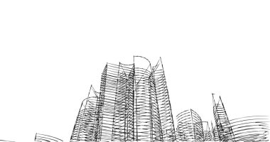 soyut mimari duvar kağıdı tasarımı, dijital konsept arkaplan