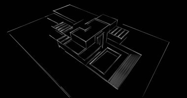 soyut mimari duvar kağıdı tasarımı, dijital konsept arkaplan
