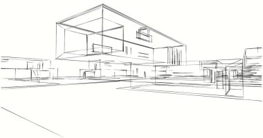 soyut mimari duvar kağıdı tasarımı, dijital konsept arkaplan