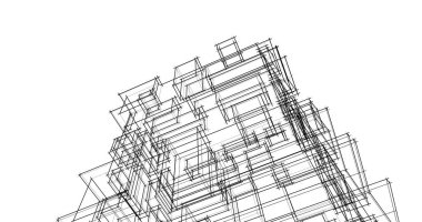 soyut mimari duvar kağıdı tasarımı, dijital konsept arkaplan