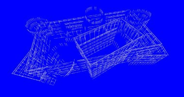 soyut mimari duvar kağıdı tasarımı, dijital konsept arkaplan