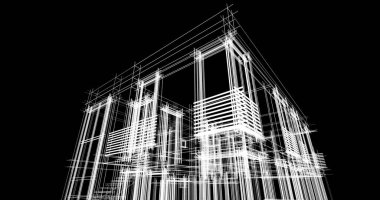 soyut mimari duvar kağıdı tasarımı, dijital konsept arkaplan