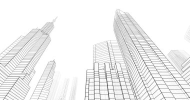 soyut mimari duvar kağıdı tasarımı, dijital konsept arkaplan