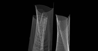 soyut mimari duvar kağıdı tasarımı, dijital konsept arkaplan