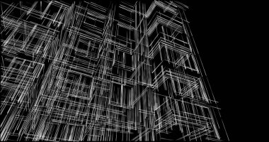 soyut mimari duvar kağıdı tasarımı, dijital konsept arkaplan