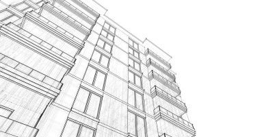 soyut mimari duvar kağıdı tasarımı, dijital konsept arkaplan